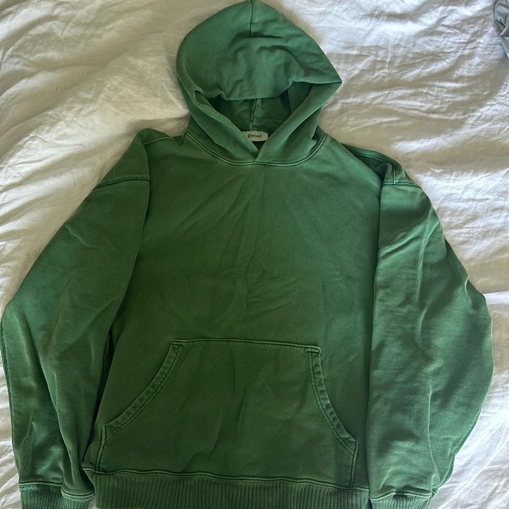 Elwood Kelly Green Hooded Sweatshirt Size L